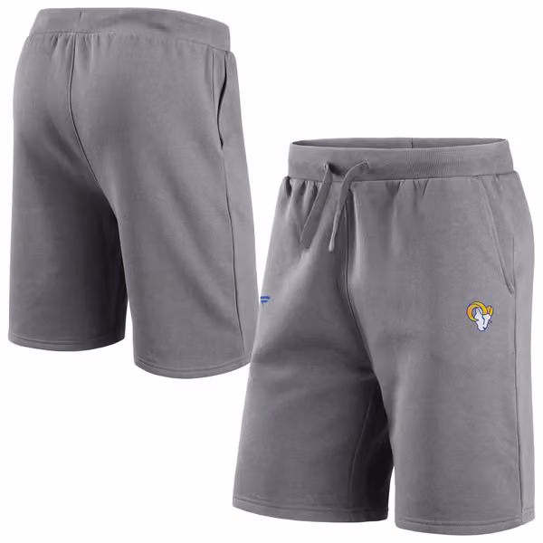 Los Angeles Rams Primary Logo NFL Sweat Shorts Gray view 1