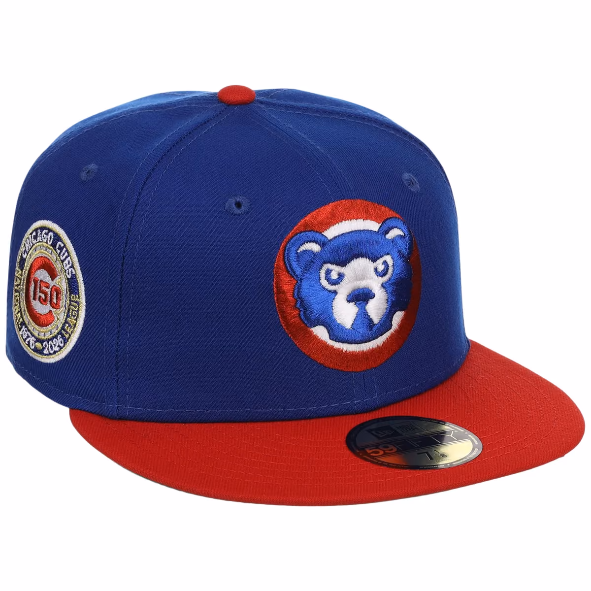 Chicago Cubs Northside Chicago Crown the City New Era 59FIFTY (Royal/Red) front view