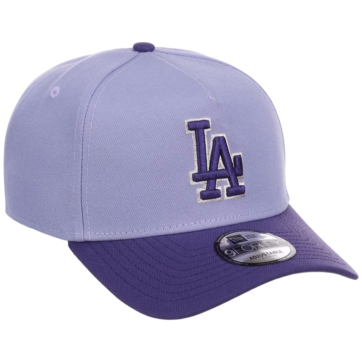 Los Angeles Dodgers MLB Lavender x Purple FASHION CORE New Era 9FORTY A-Frame front view