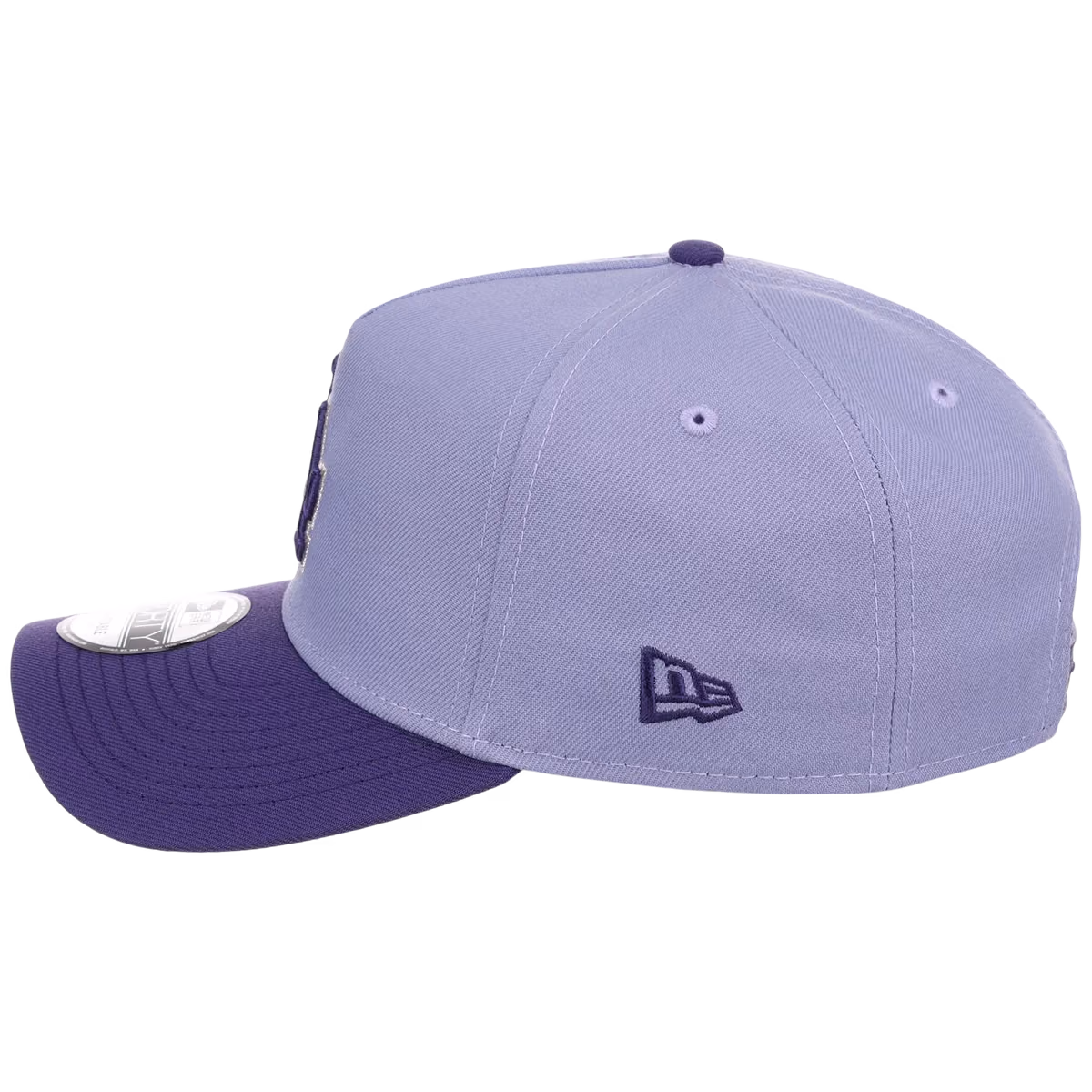 Los Angeles Dodgers MLB Lavender x Purple FASHION CORE New Era 9FORTY A-Frame detail view