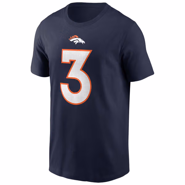 Russell Wilson #3 Denver Broncos Nike Player NFL T-Shirt Navy view 2