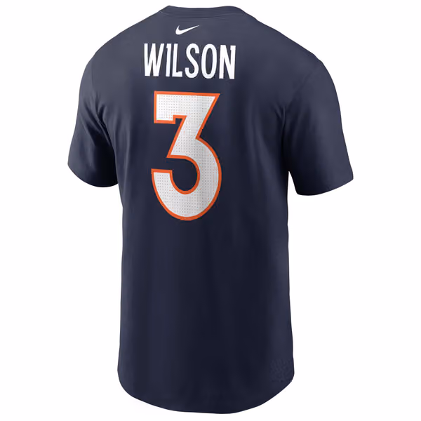 Russell Wilson #3 Denver Broncos Nike Player NFL T-Shirt Navy view 3
