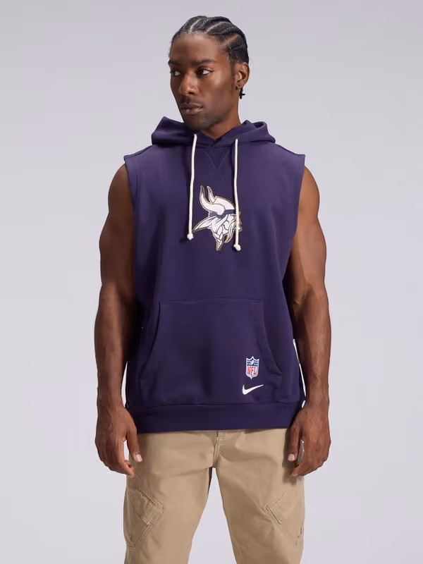 Minnesota Vikings 2026 NFL Rivalries Sideline Sleeveless Hoodie Purple view 4