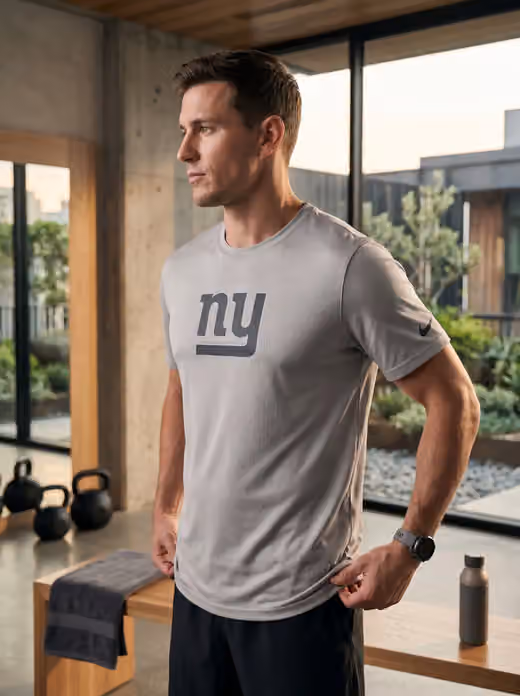 New York Giants 2026 NFL Sideline Lead The Charge Legend T-Shirt Gray view 3