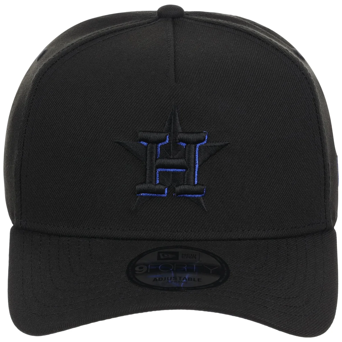 Houston Astros MLB Black x Royal FASHION CORE New Era 9FORTY A-Frame detail view