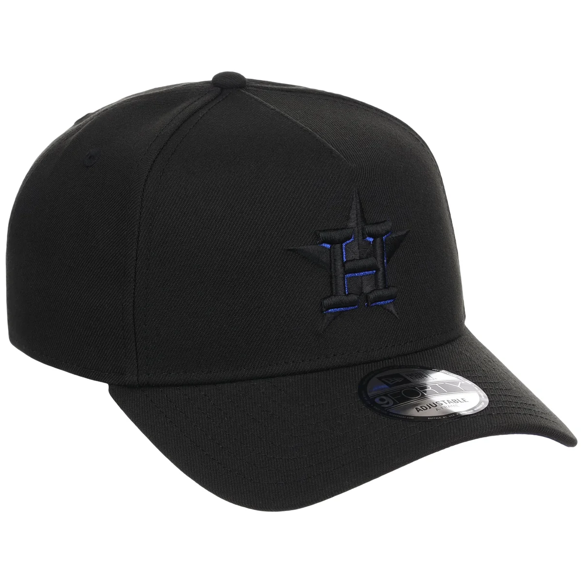 Houston Astros MLB Black x Royal FASHION CORE New Era 9FORTY A-Frame front view