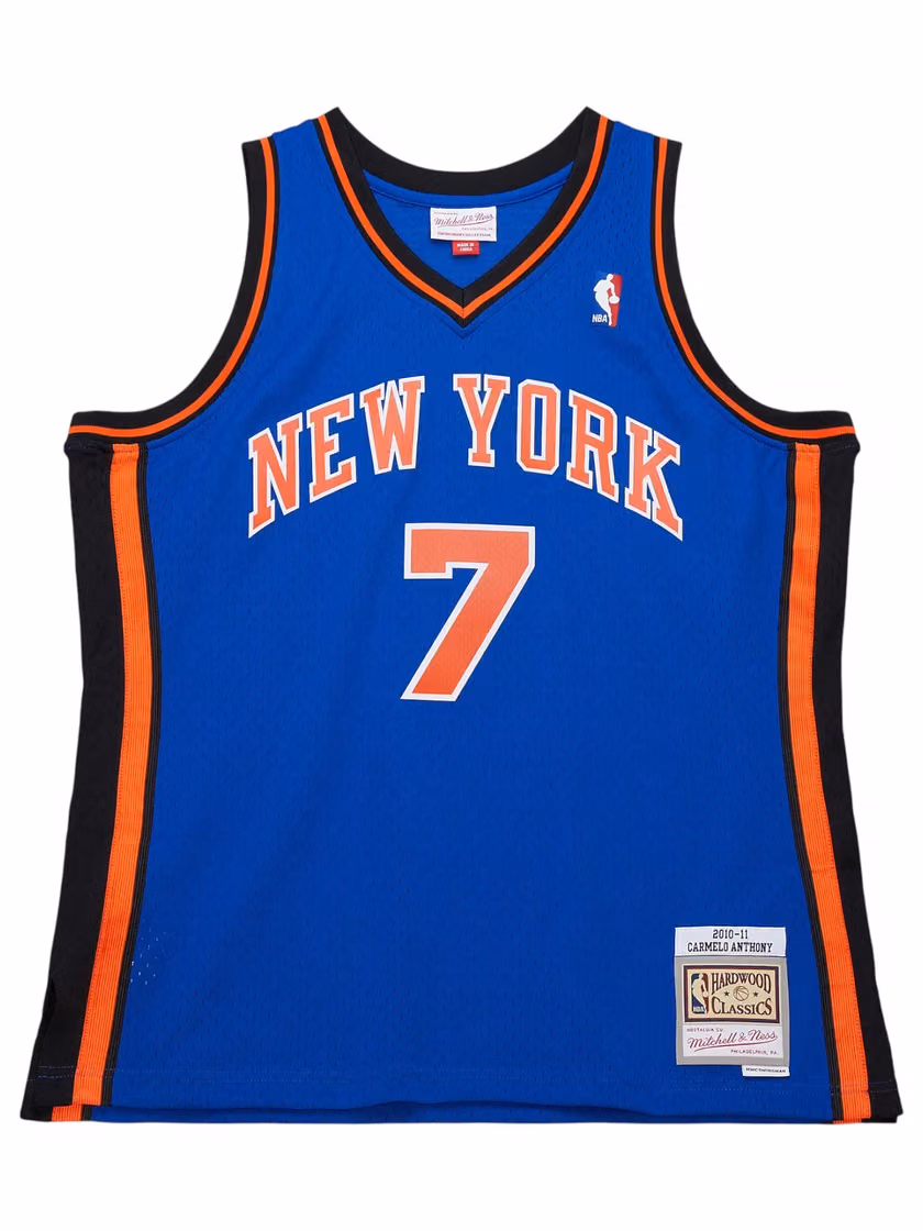 Carmelo Anthony #7 New York Knicks 2010 Swingman NBA Jersey Blue view 1