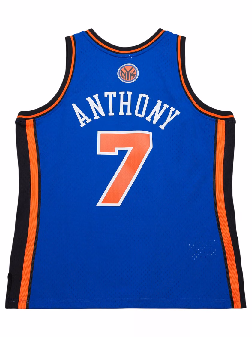 Carmelo Anthony #7 New York Knicks 2010 Swingman NBA Jersey Blue view 2