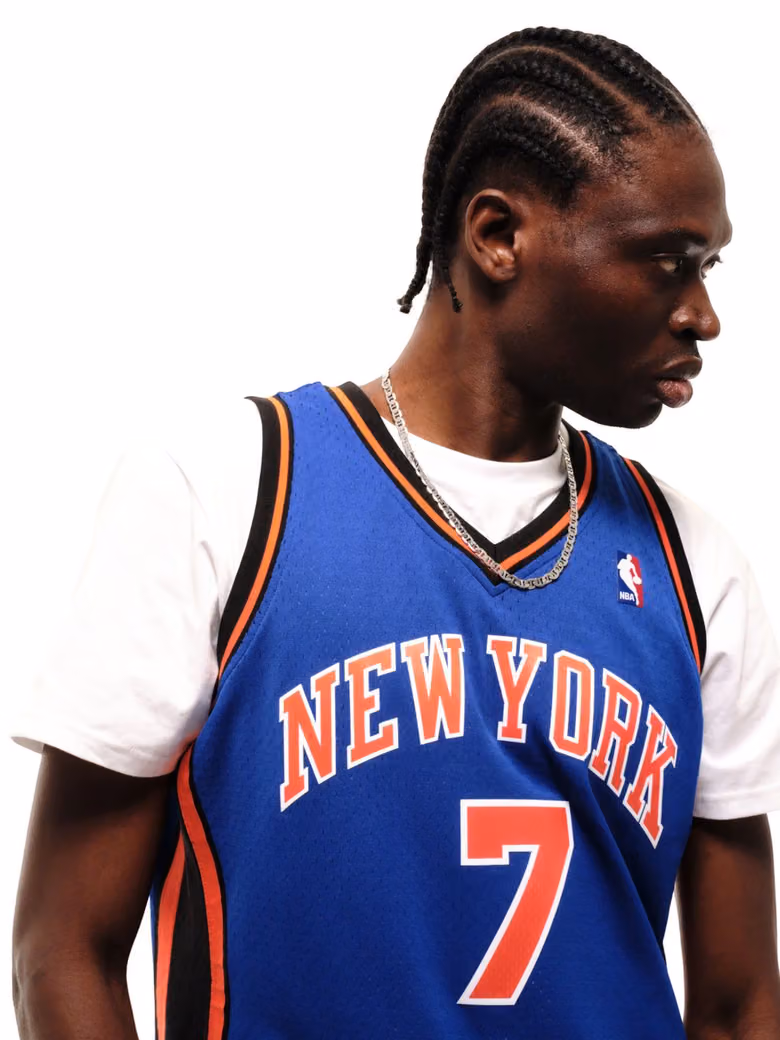 Carmelo Anthony #7 New York Knicks 2010 Swingman NBA Jersey Blue view 7