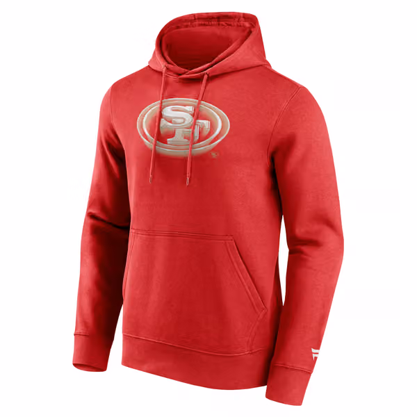 San Francisco 49ers Chrome Logo NFL Hoodie Red view 1