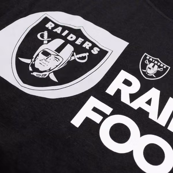 Las Vegas Raiders Team Slogan Nike Essential NFL T-Shirt Black view 4