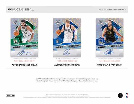 2021/22 Panini Mosaic Basketball NBA Fast Break Pack view 3