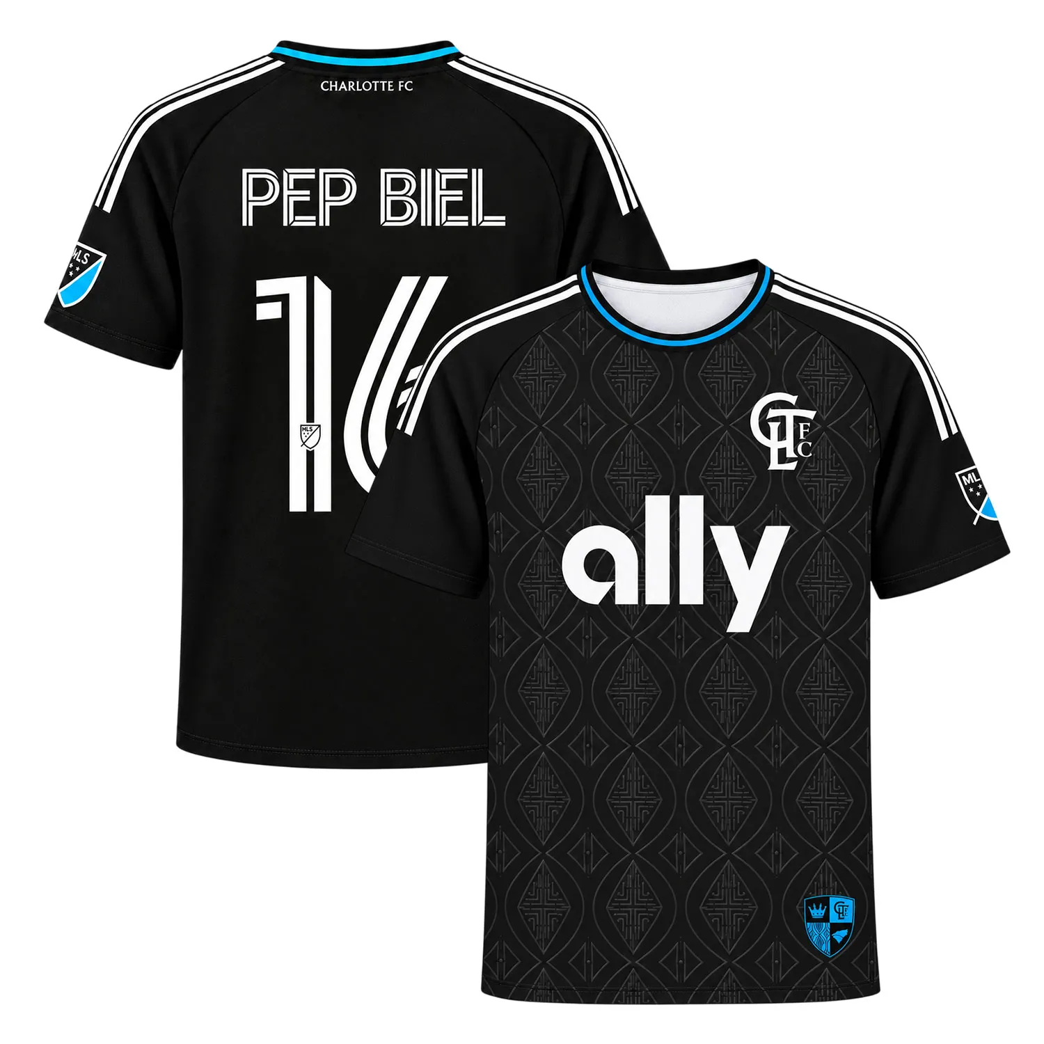 Pep Biel Charlotte FC Black Jersey Bold Custom Player