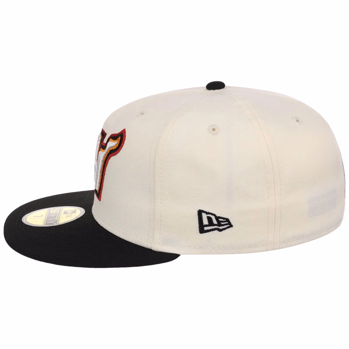 Miami Heat NBA Chrome OTC New Era 59FIFTY (Chrome/Black) detail view