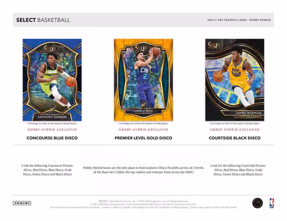 2020/21 Panini Select Basketball HANGER Box NBA view 2