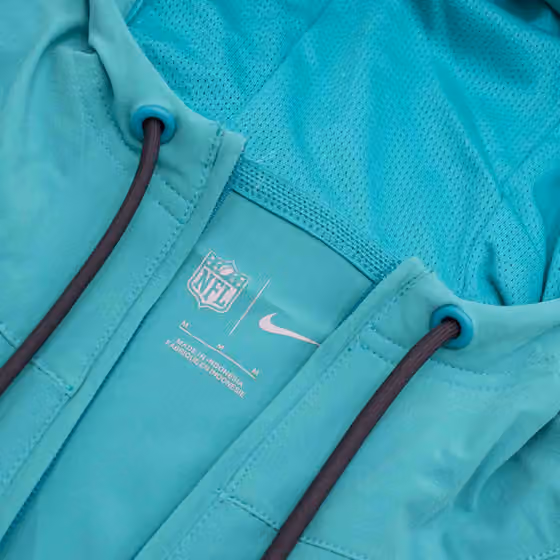 Miami Dolphins 2024 NFL Sideline Pre-Game Nike Lightweight Player Jacket Aqua view 6