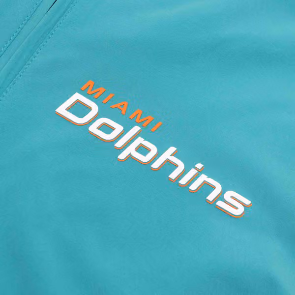 Miami Dolphins 2024 NFL Sideline Pre-Game Nike Lightweight Player Jacket Aqua view 4