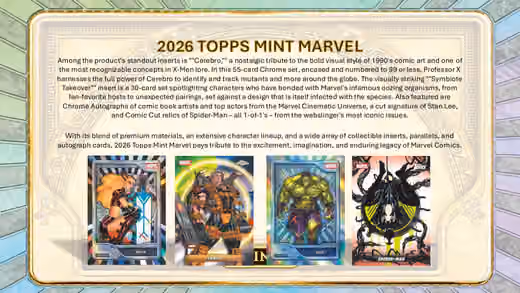 2026 topps Marvel Mint Hobby Box view 3