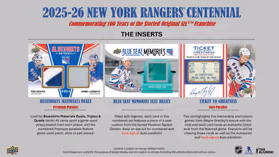 2025/26 Upper Deck New York Rangers 100 Years Centennial Hockey Hobby Tin view 6