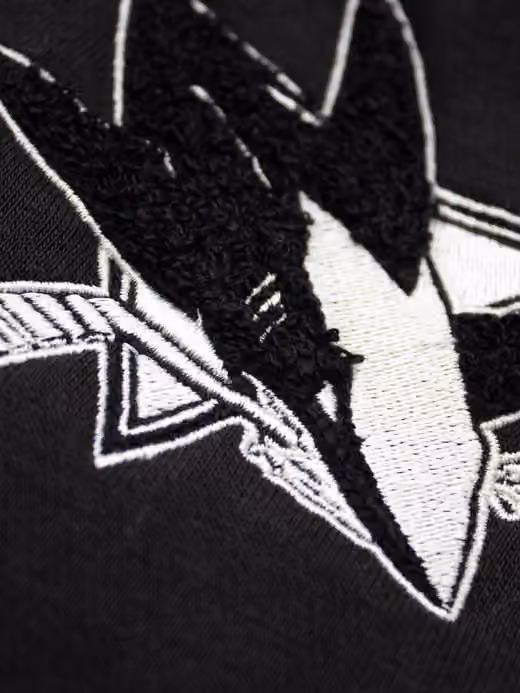 San Jose Sharks Letterman Hooded NHL Jacket Black view 3