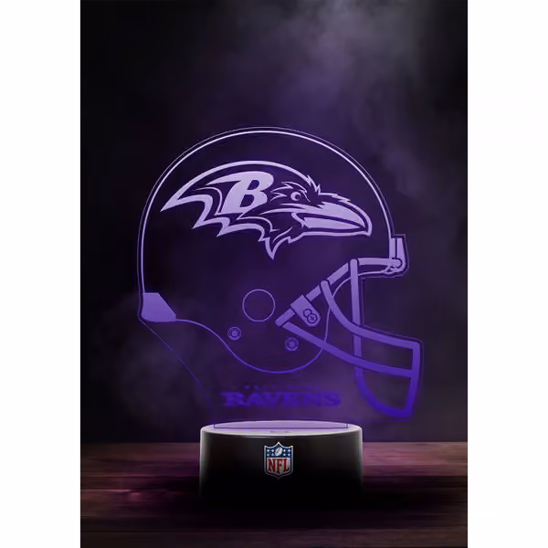 Baltimore Ravens NFL Helmet LED Sign view 1