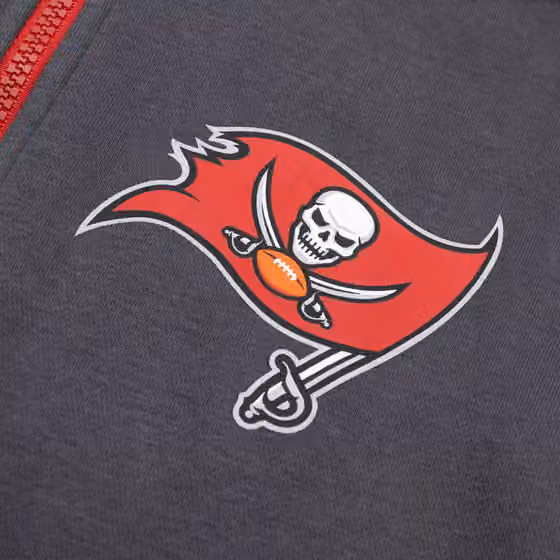 Tampa Bay Buccaneers Playbook NFL Full-Zip Fleece Hoodie Anthracite view 3