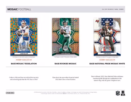 2022 Panini Mosaic Football NFL Hobby Box view 2