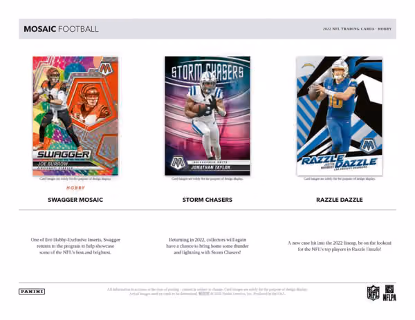 2022 Panini Mosaic Football NFL Hobby Box view 4