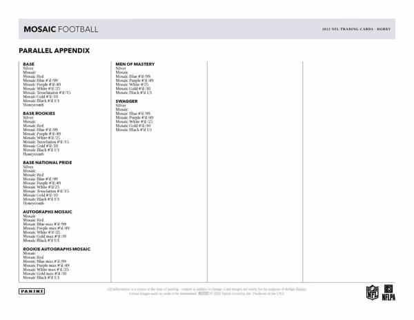 2022 Panini Mosaic Football NFL Hobby Box view 6
