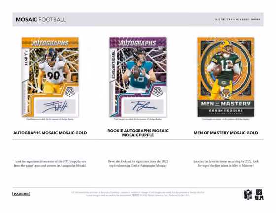 2022 Panini Mosaic Football NFL Hobby Box view 3