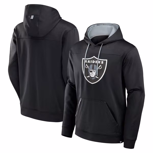 Las Vegas Raiders Defender Dot Faded NFL Hoodie Black view 1