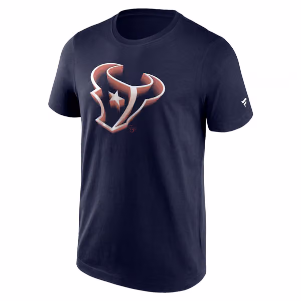Houston Texans Chrome Logo NFL T-Shirt Navy view 1