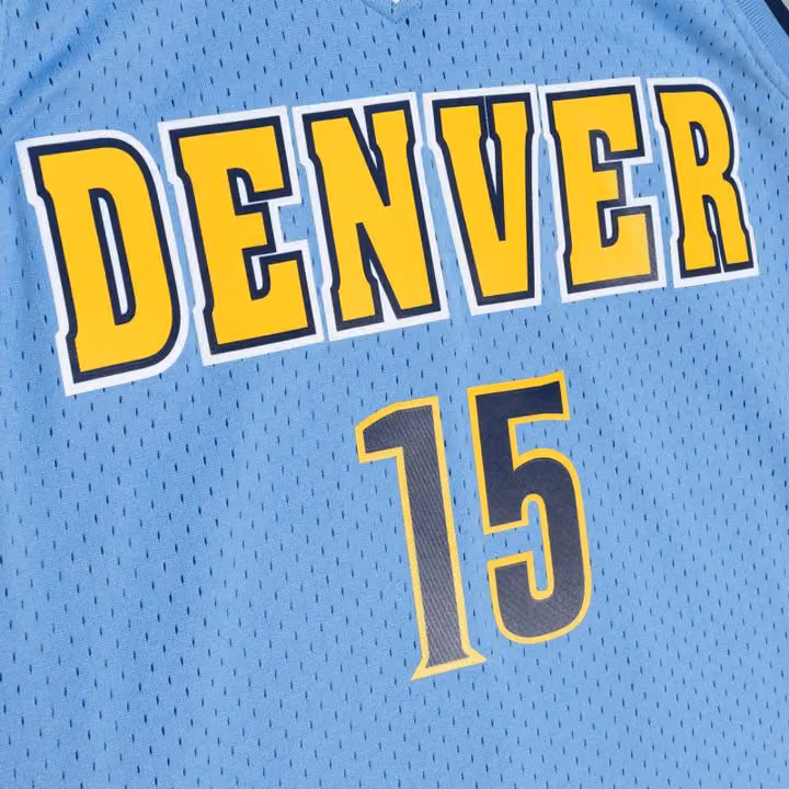 Nikola Jokić #15 Denver Nuggets 2016-17 Mitchell & Ness Swingman NBA Jersey Blue view 4
