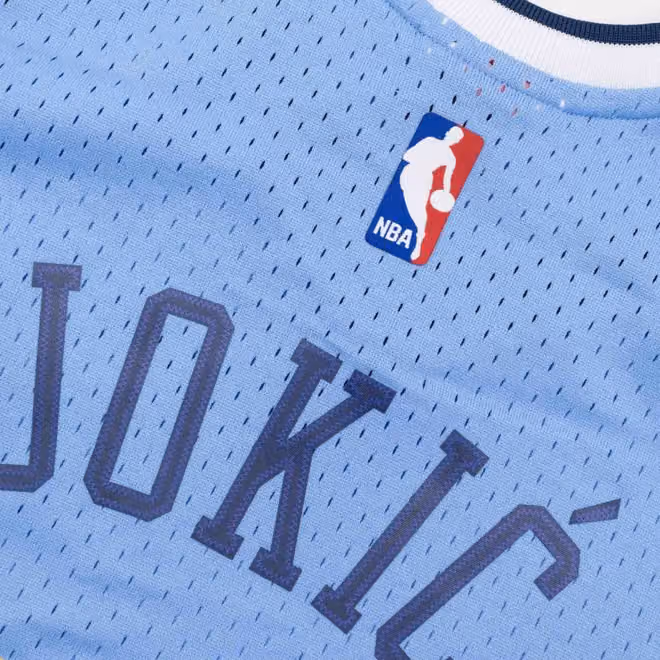 Nikola Jokić #15 Denver Nuggets 2016-17 Mitchell & Ness Swingman NBA Jersey Blue view 5