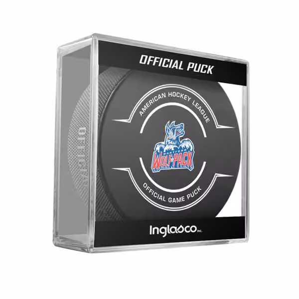 Hartford Wolf Pack AHL Official Game Puck view 1