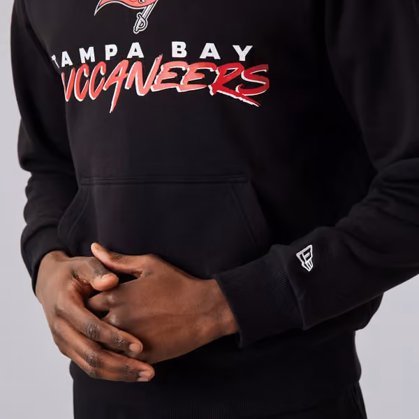 Tampa Bay Buccaneers Script New Era NFL Hoodie Black view 3