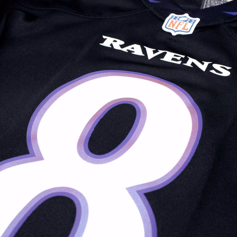 Lamar Jackson #8 Baltimore Ravens 2026 Game NFL Jersey Alternate Black view 4
