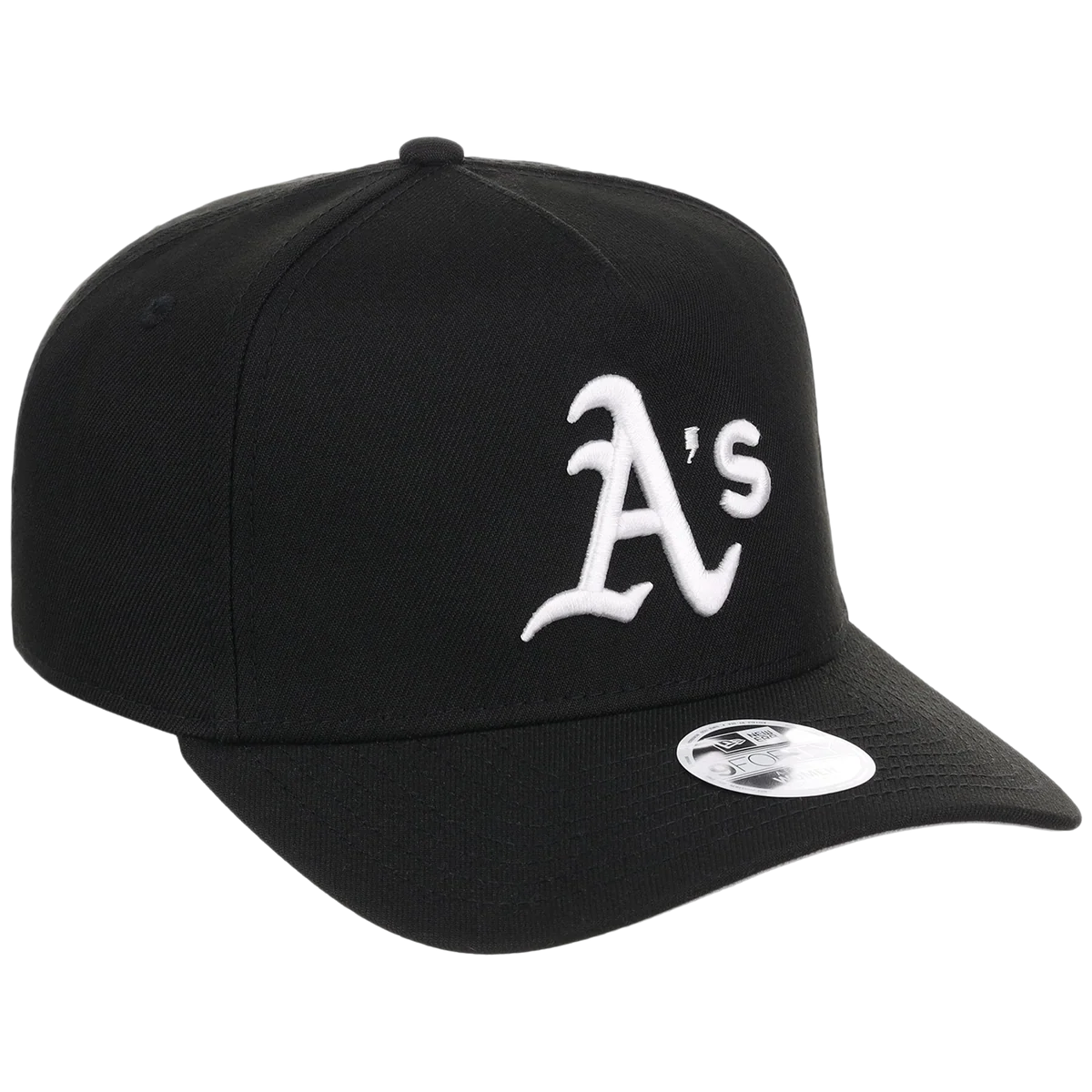 Oakland Athletics Women's New Era 9FORTY Black A-Frame front view