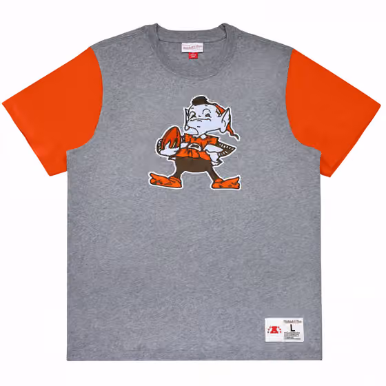 Cleveland Browns Mitchell & Ness Color Blocked NFL Throwback T-Shirt view 1