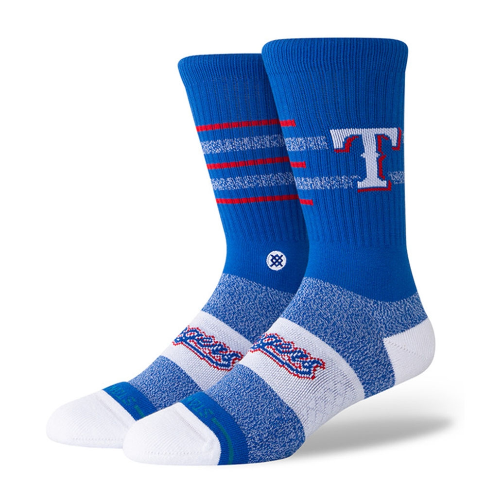 Texas Rangers Closer Stance MLB Crew Socks view 1