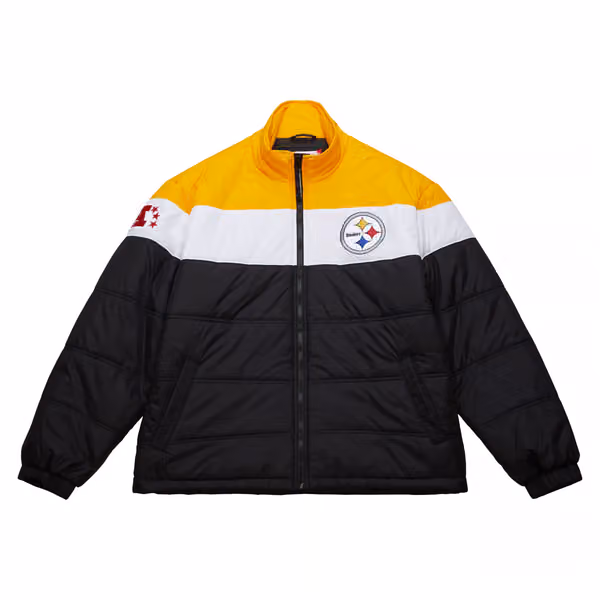Pittsburgh Steelers Mitchell & Ness In The Clutch Puffer NFL Jacket view 1