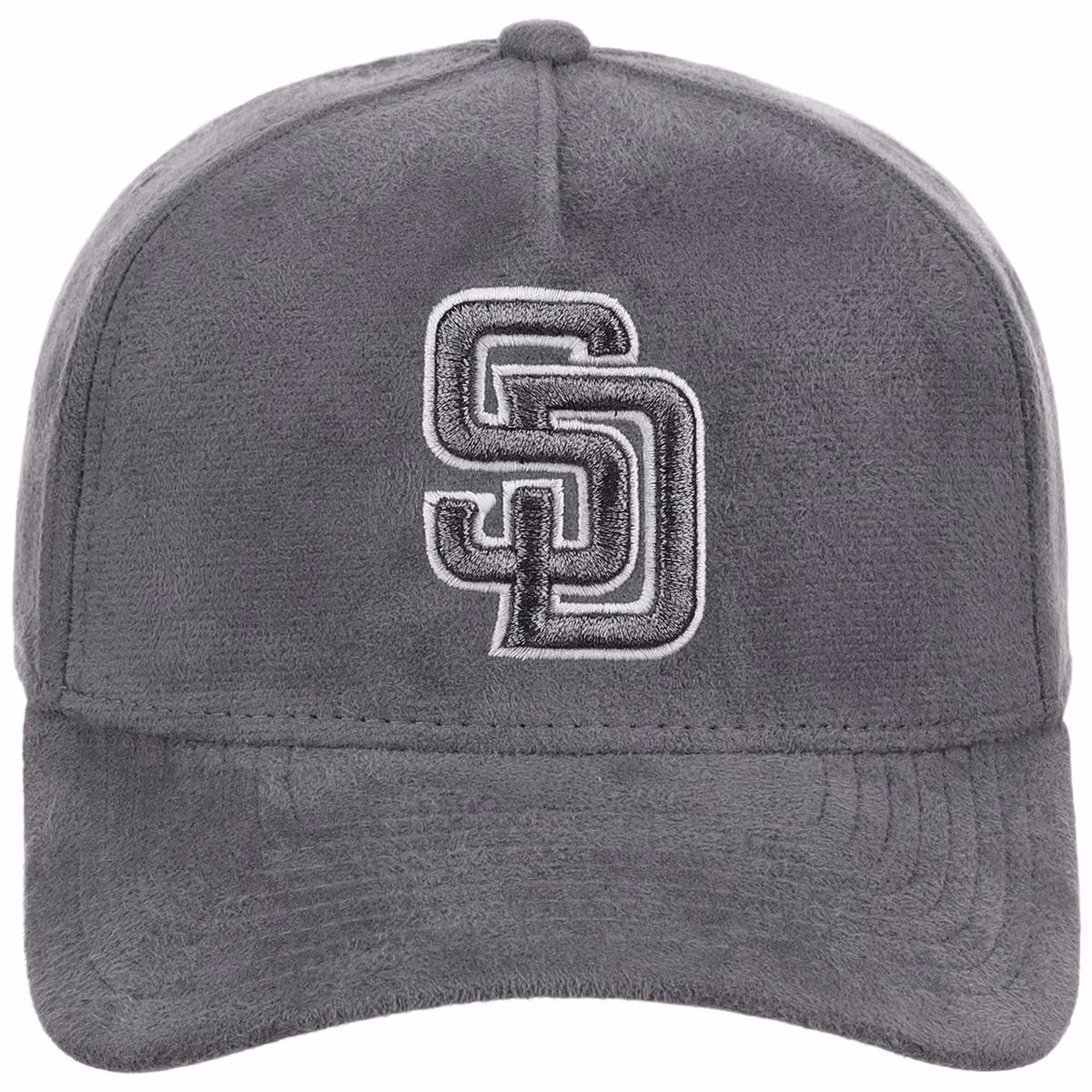 San Diego Padres MLB Gray x Suede FASHION CORE New Era 9FORTY A-Frame detail view