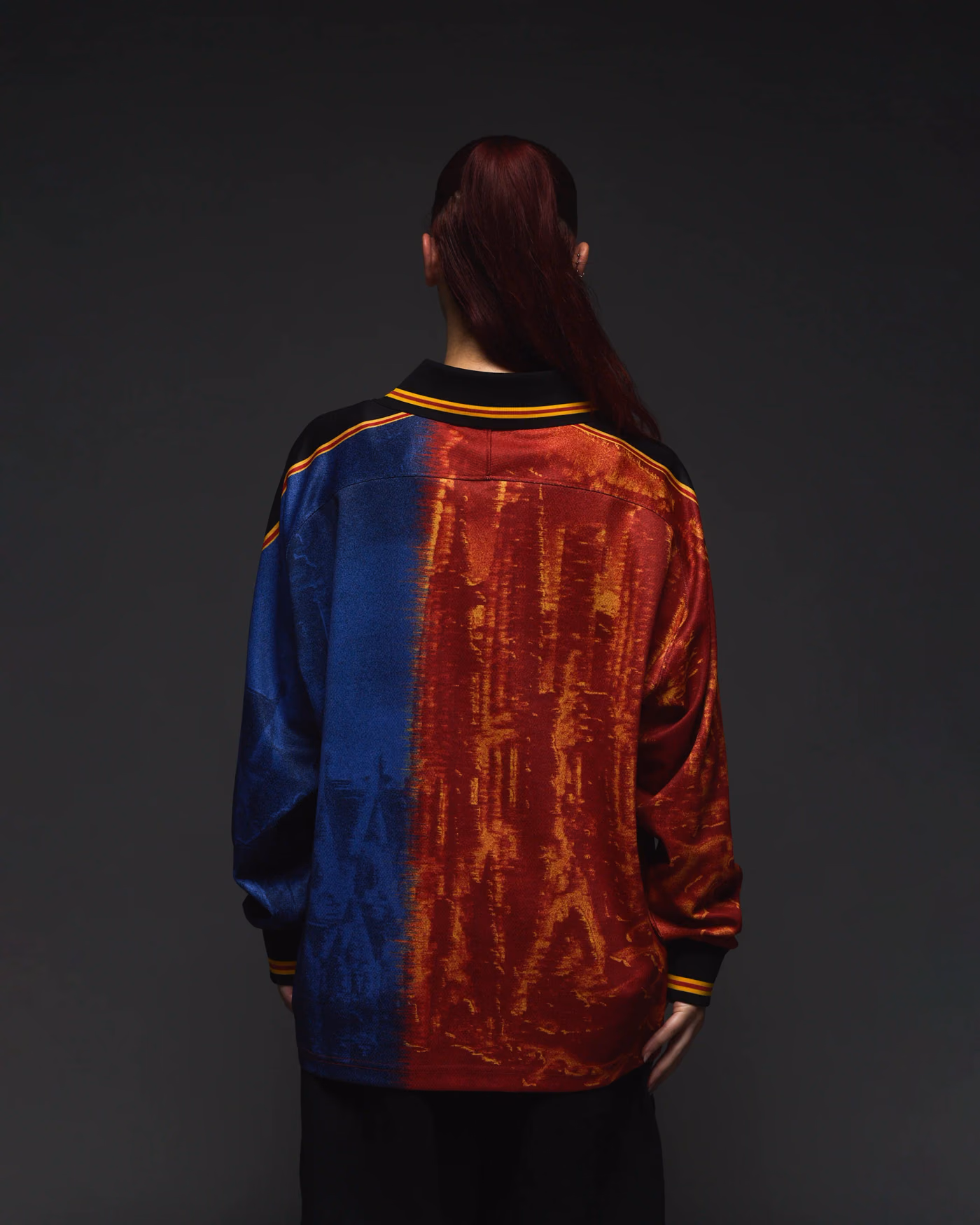 Jersevo Custom Personalized Spain Longsleeve Polo back view