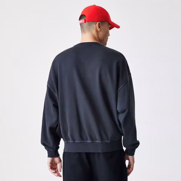 Kansas City Chiefs Washed Oversized NFL Crew Neck Sweater Black view 2