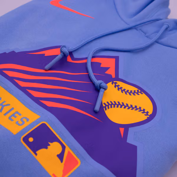 Colorado Rockies City Connect 2026 MLB Authentic Therma Hoodie Blue view 3