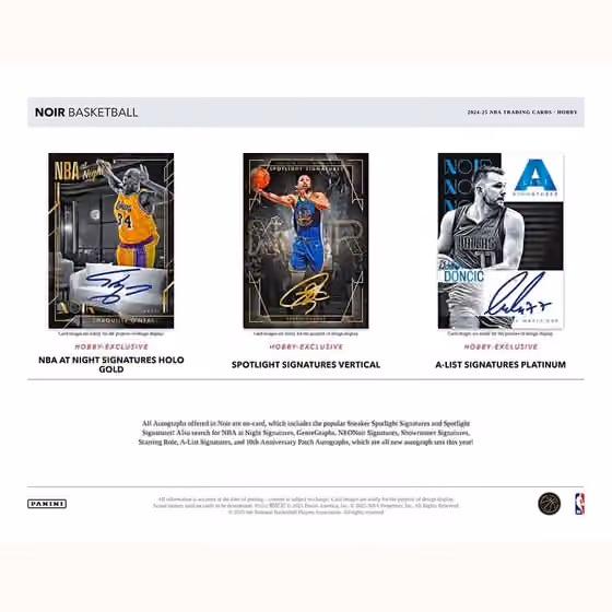 2024/25 Panini Noir Basketball NBA Hobby Box view 4