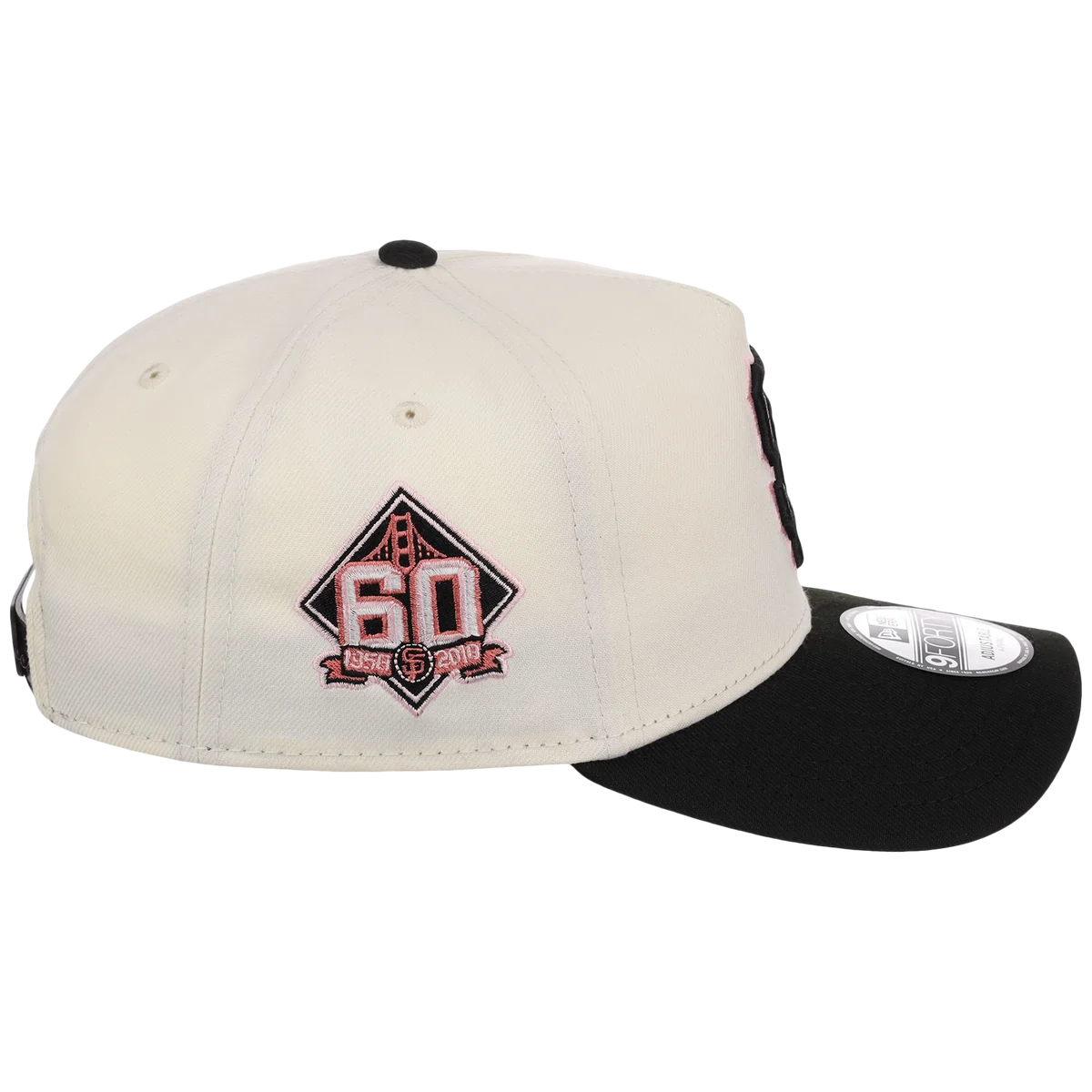 San Francisco Giants MLB Chrome Blinky New Era 9FORTY A-Frame detail view