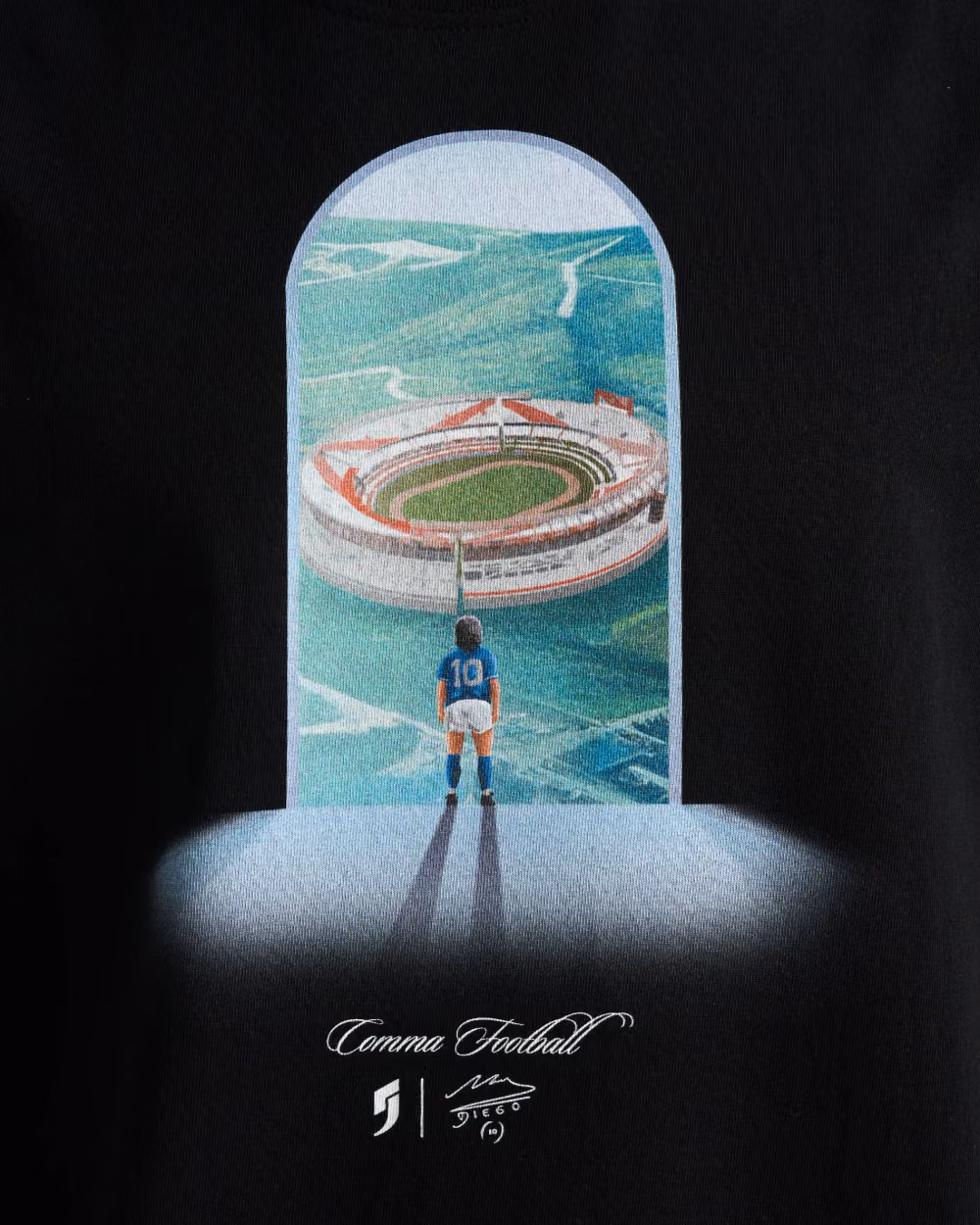 Jersevo Custom Personalized Maradona® Stadium Heavyweight T-Shirt front view