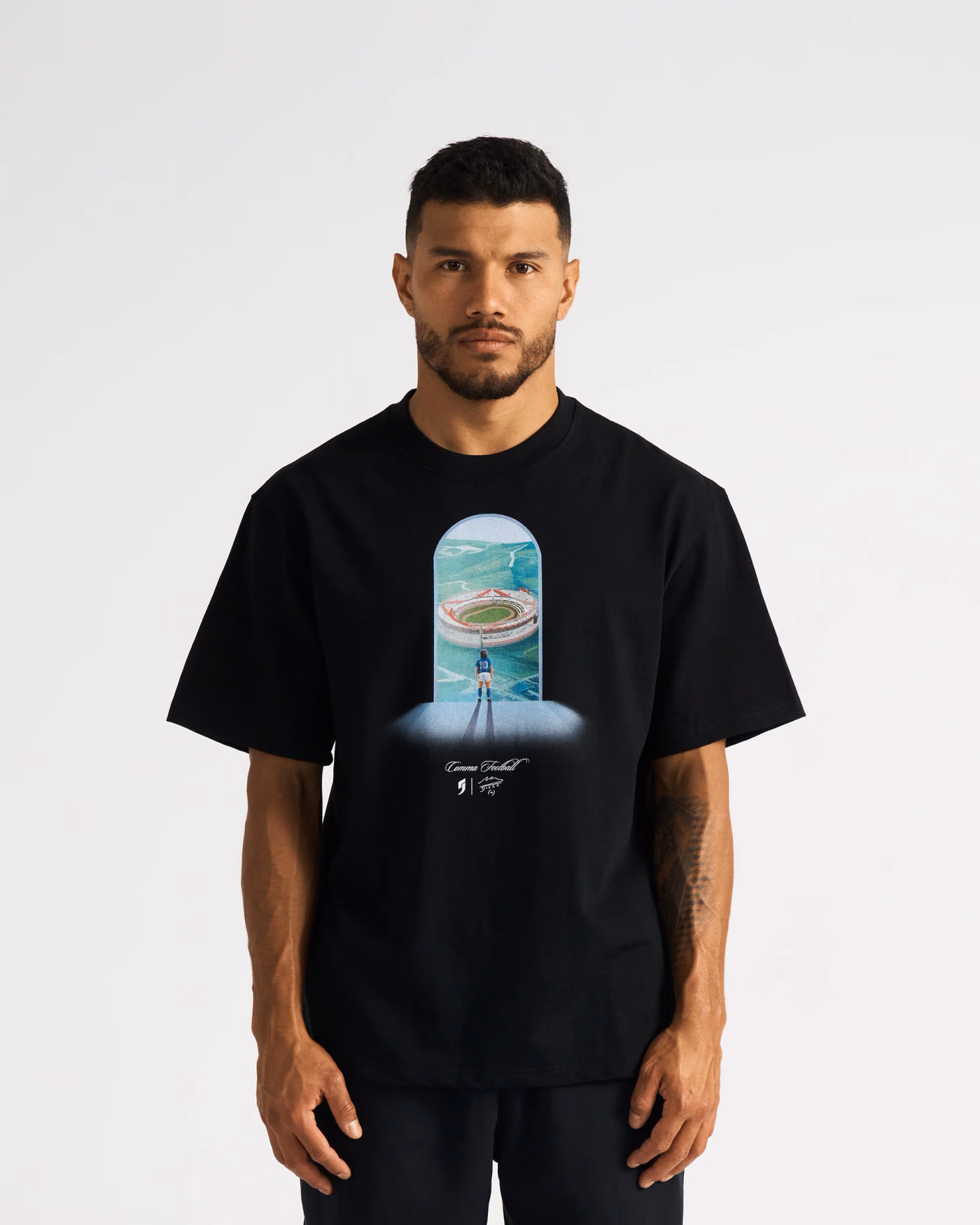 Jersevo Custom Personalized Maradona® Stadium Heavyweight T-Shirt front view