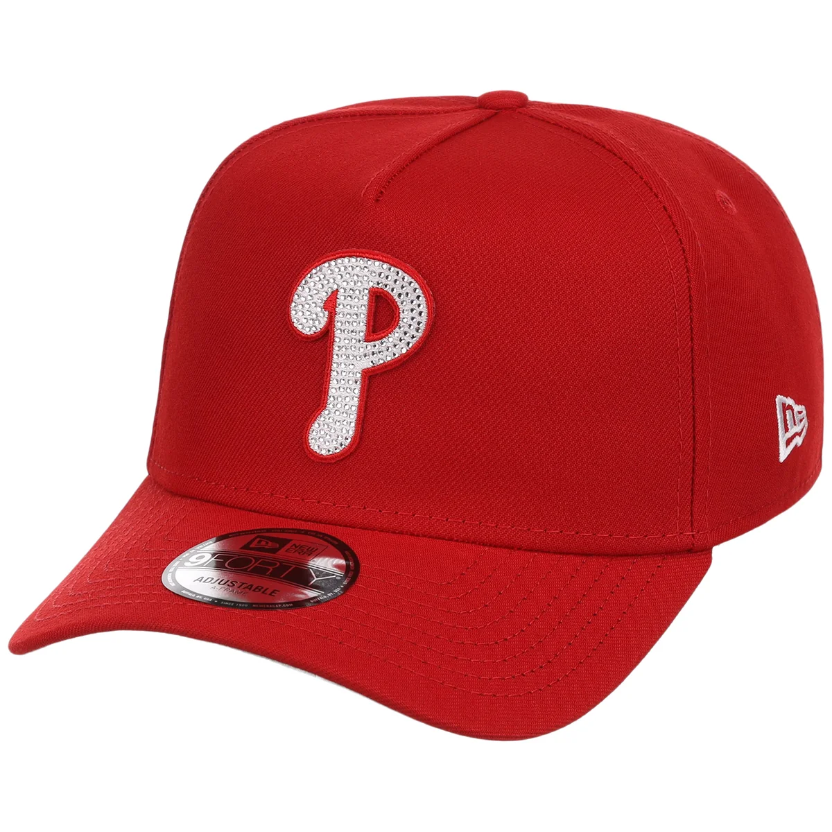 Philadelphia Phillies MLB Diamond Bling New Era 9FORTY A-Frame detail view